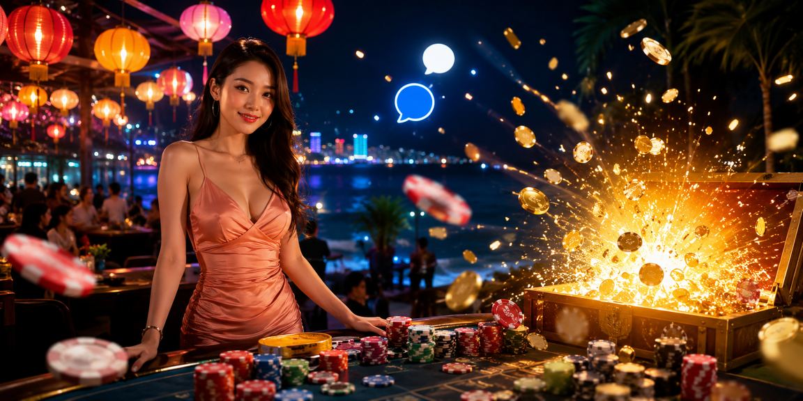 Người chơi trải nghiệm máy slots tại Nha Trang